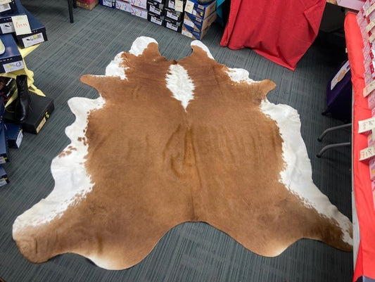 Cowhide Rug - Brown and White