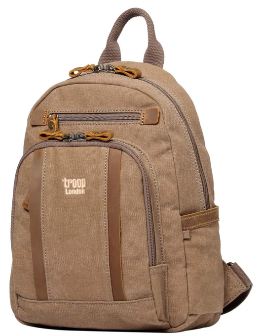 Small Canvas Troop Backpack - Brown